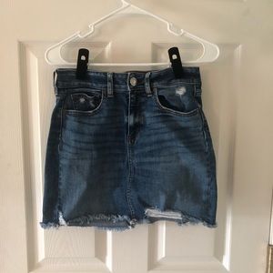 RARELY WORN AEO Long Denim Skirt
